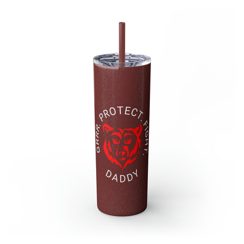 Daddy Bear | Lifestyle | Skinny Tumbler with Straw, 20oz